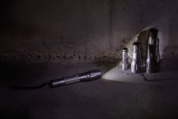 Xd Collection aluminium torch, 10W, 250 lumen - Grey / Black
