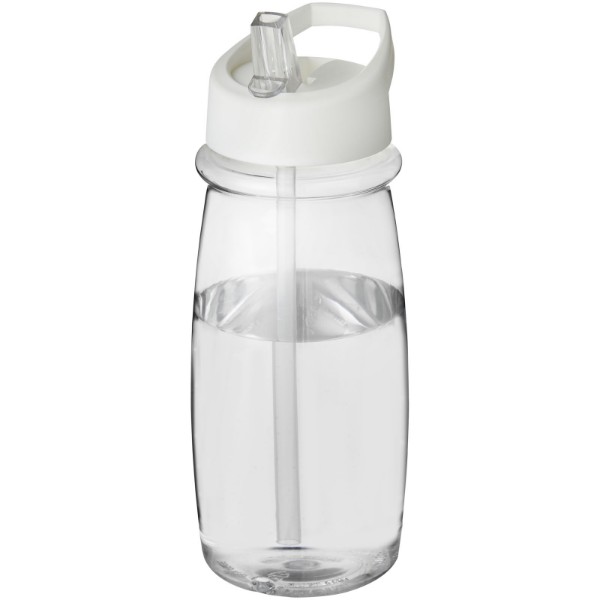 H2O Active® Pulse 600 ml spout lid sport bottle - Transparent / White