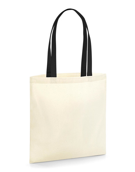 Earthaware™ Organic Bag For Life - Contrast Handle - Black / Natural / ONE SIZE