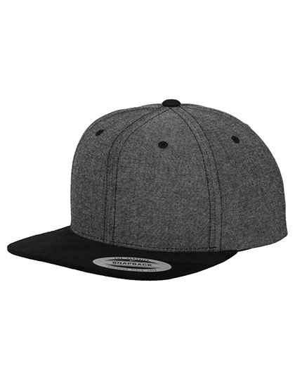 Chambray-Suede Snapback - Black / Black / One Size