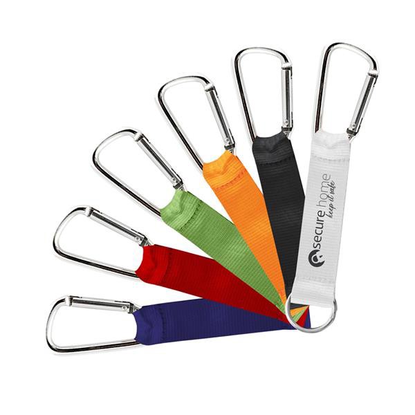 Porta-Chaves Com Fita E Mosquetão - Branco