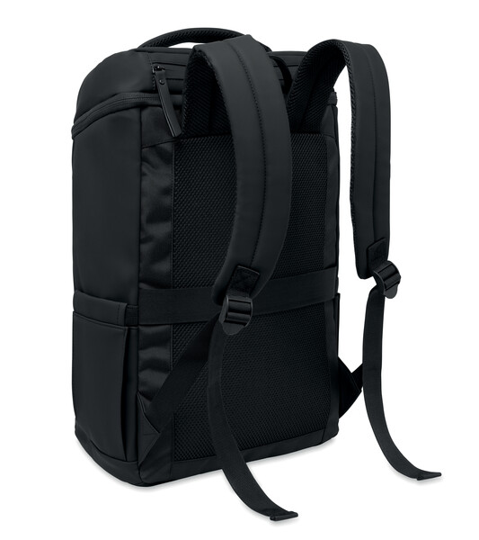 15" PU laptop backpack Boulder - Black