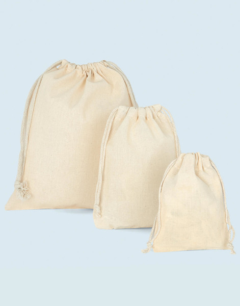 Cotton Stuff Bag - Black / XS (15X20)