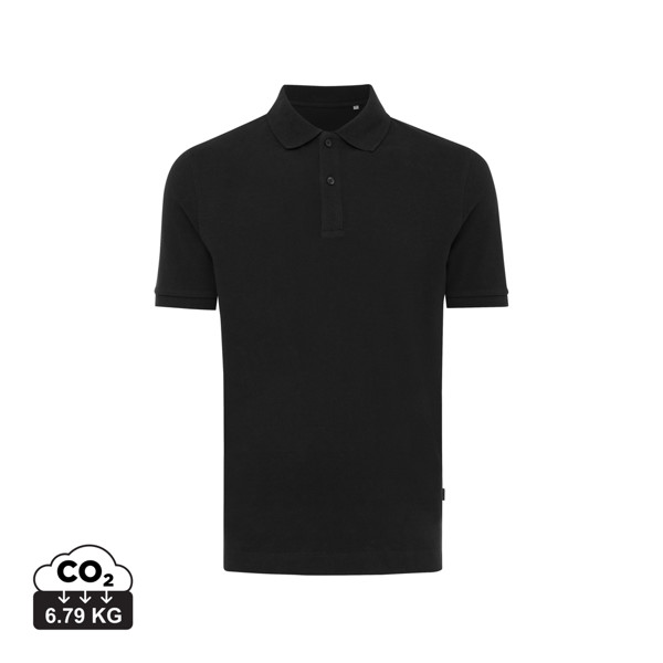 Polo en coton piqué et recyclé Iqoniq Yosemite - Noir / XL