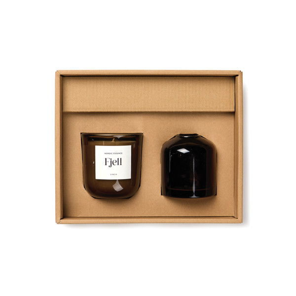 VINGA Nordic essence ambience set - Off White / Dark Brown