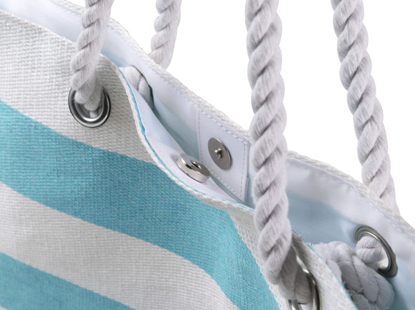 Saco de praia em algodão Luzia - Light Blue