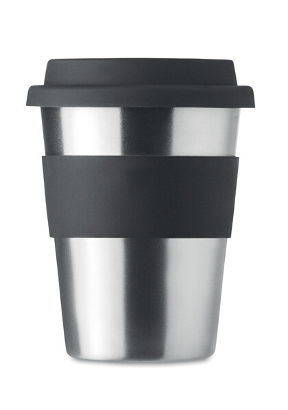 Ühekordse seinaga roostevabast terasest tumbler 350 ml Irmug - Must