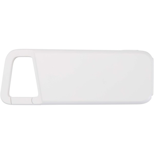 Alkes 12 W 5.000 mAh wasserfeste Powerbank aus recyceltem Kunststoff mit Karabinerhaken - weiss