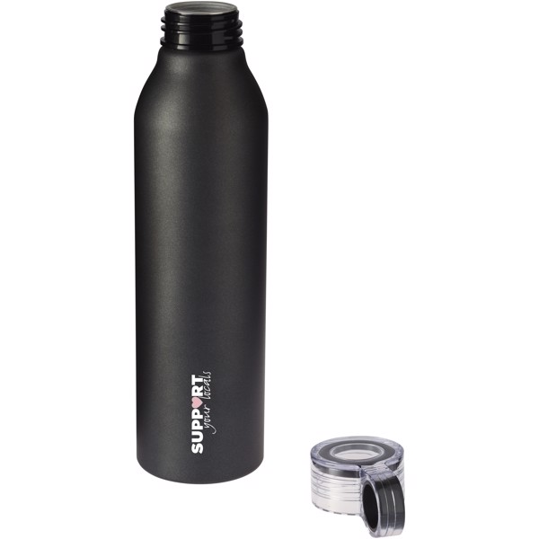 Grom 650 ml Aluminium Sportflasche - Schwarz