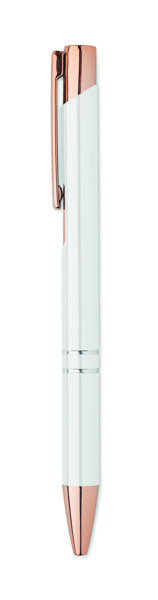 Bern Rose pen recycled aluminium, blue ink - White