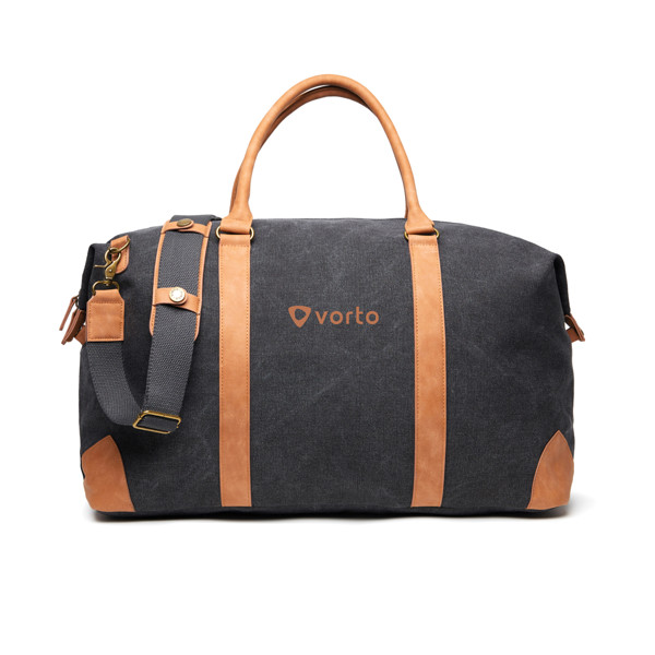 Vinga Bosler duffelbag recycled canvas 40x50x20 cm - Black