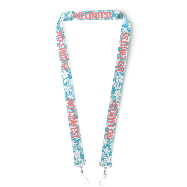 Lanyard de poliéster sublimado con 2 clips - 20mm width / L3 Mosquetón en J