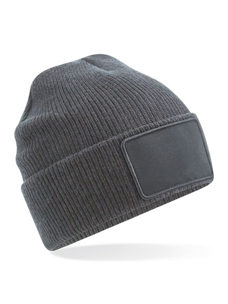 Removable Patch Thinsulate Beanie - Graphite Grey