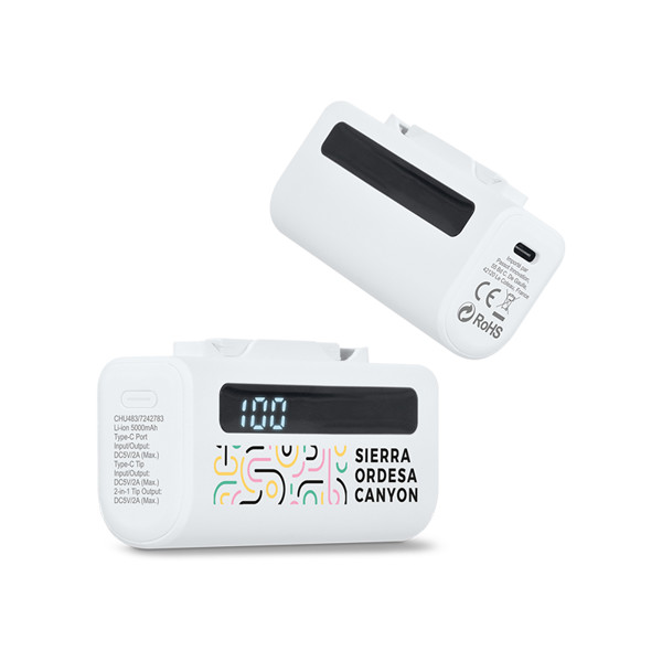 BATTERIE EXTERNE POWER BANK COMPACT 5000 mAh EN rABS