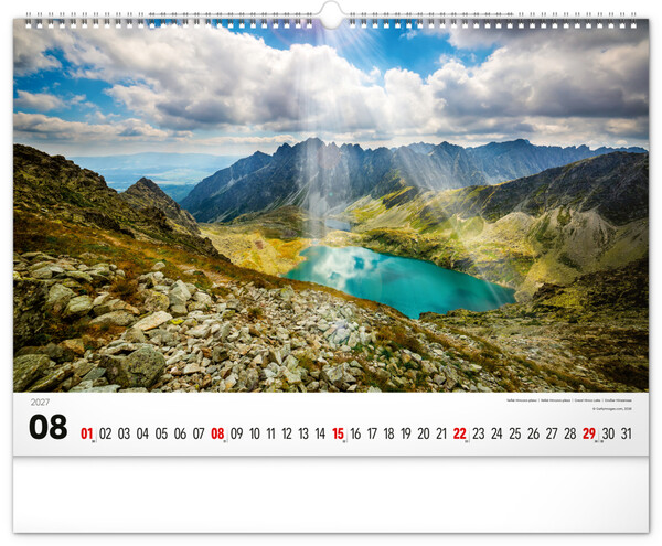 Notique Nástenný Kalendár Magické Tatry 2027, 48 x 33 cm