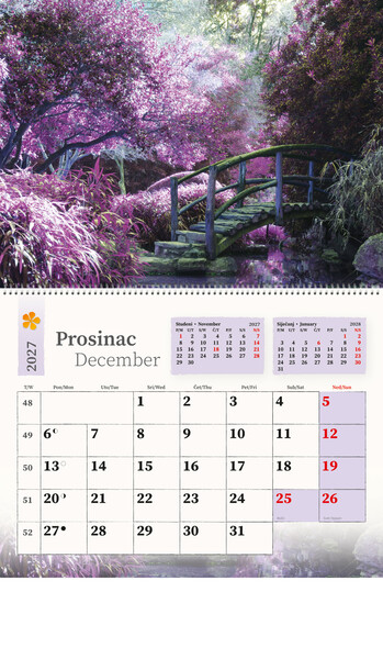Preklopni zidni kalendar – Dani u vrtu