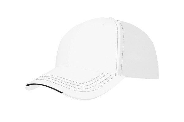 4084 - baseball cap - white/white