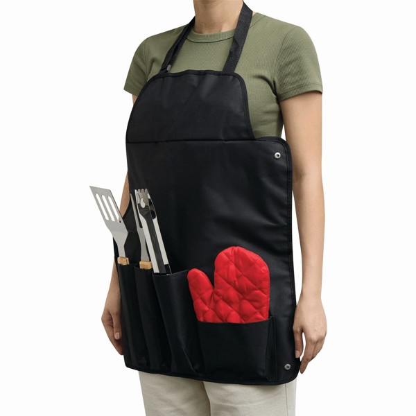 Bbq Apron With Bbq Set Great Bbq