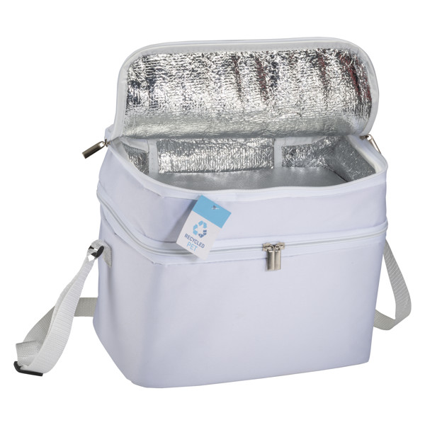 Borsa Termica In R-Pet Con Interno Argentato - Bianco