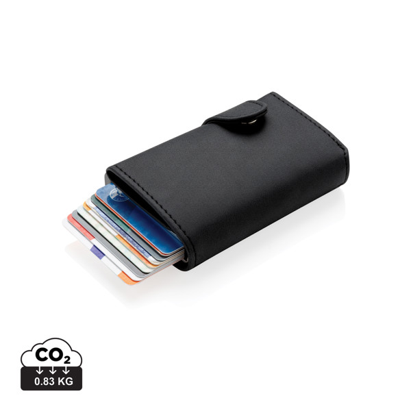 Standardni aluminijski RFID držač kartica s PU novčanikom
