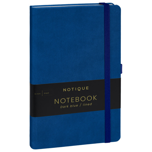 Notique Notes Tmavě Modrý, Linkovaný, 13 x 21 cm