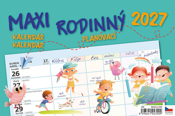 Plánovací stolní kalendář Maxi rodinný plánovací 2027