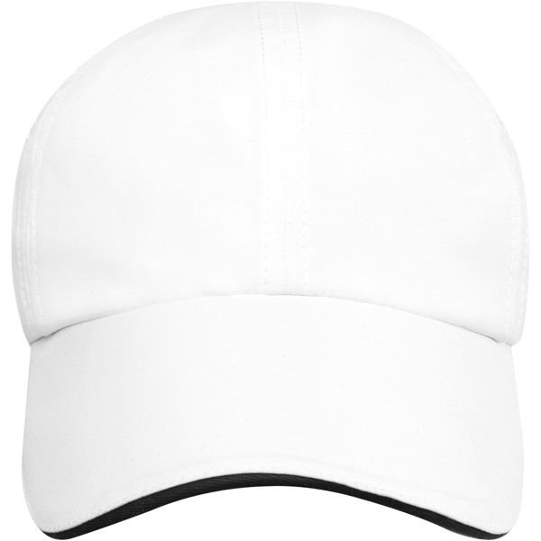 Morion 6 panel GRS recycled cool fit sandwich cap - White