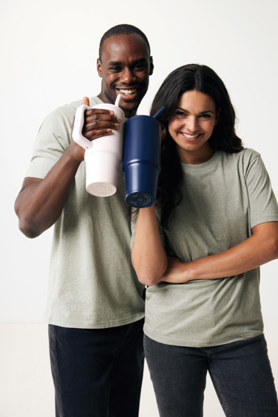 Mug 900ml en acier inoxydable recyclé Embrace RCS - Bleu Marine