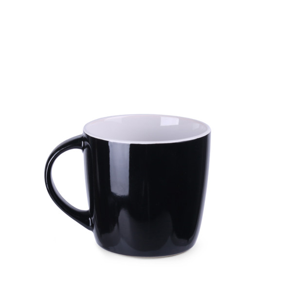 Handy porcelain mug, 85 mm diameter - Black
