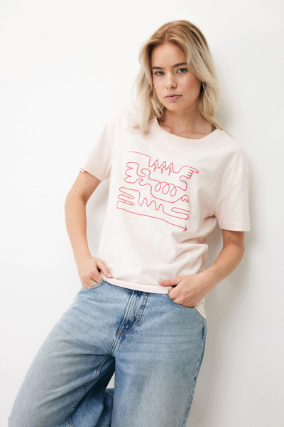 T-shirt pour femmes en coton recyclé IQONIQ Yala - Cloud Pink / XL