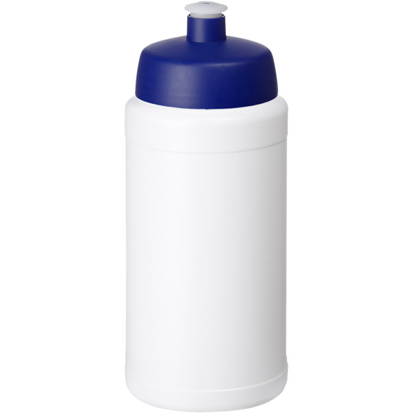 Gourde de sport recyclée Baseline de 500 ml - Blanc / Bleu