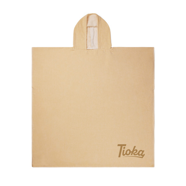 Pončo za na plažo Vinga Tolo 100x95 cm, bombaž 360 g/m² - Rumena / bela