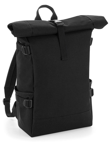 Block Roll-Top Backpack - Black / Black / ONE SIZE