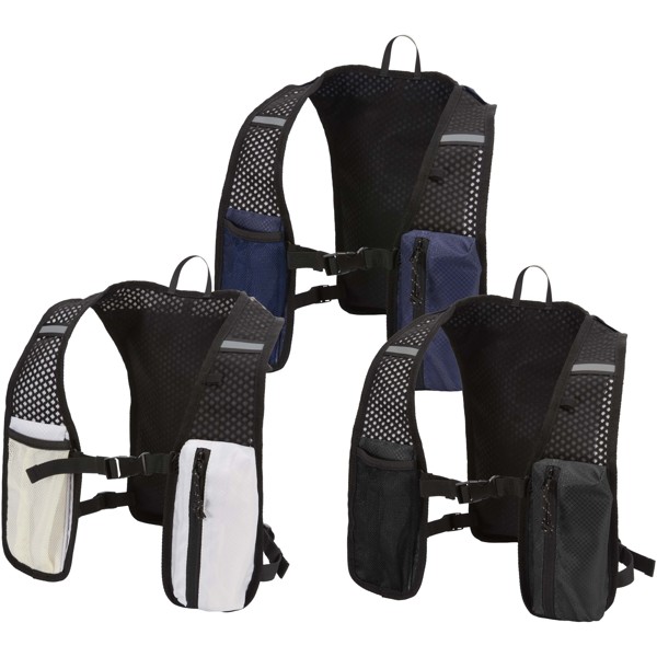 Gilet de course Varyon de 5 L en matériaux recyclés certifiés GRS avec système d’hydratation - Marine