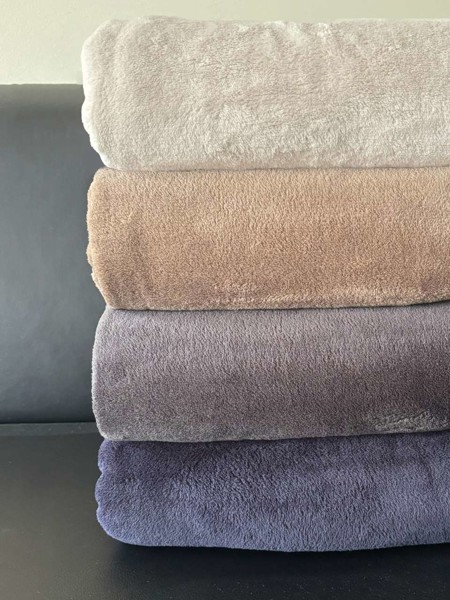 Olima Coral Fleece Blanket - Stone