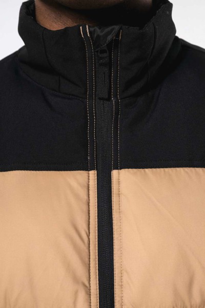 Unisex Bi-Tone Padded Bodywarmer - Wet Sand / Black / S