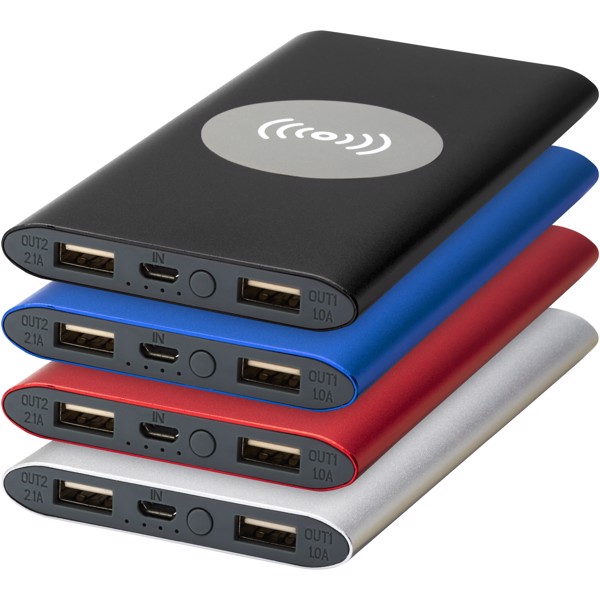 Juice 8000mAh trådløs powerbank - Sølv