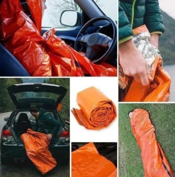 Emergency outdoor thermal sleeping bag