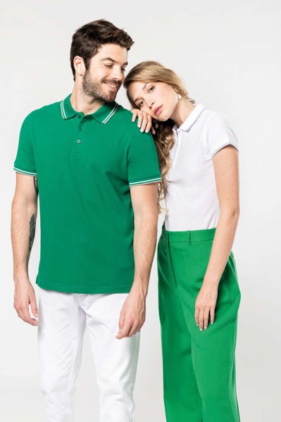 Ženska polo majica kratkih rukava - Bijela / Siva / Plava / XL
