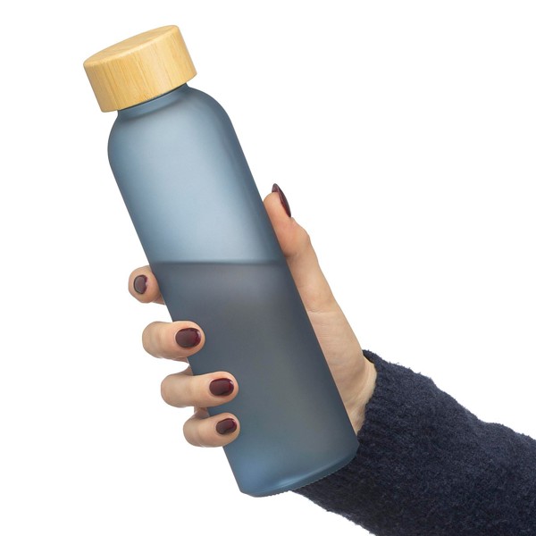 Glazen drinkfles (500 ml) Levi - zwart