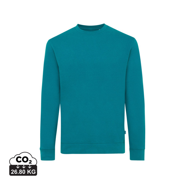 Sweater à col rond en coton recyclé Iqoniq Zion - Verdigris / XXXL