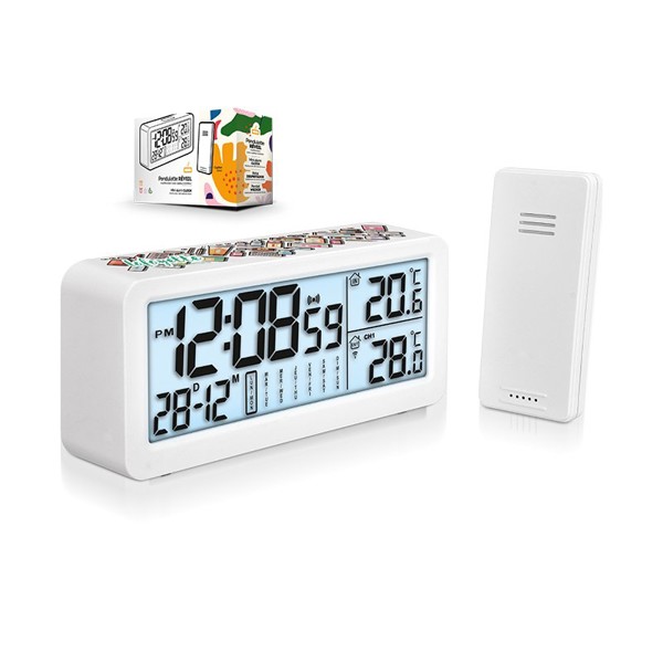 PENDULETTE REVEIL MULTIFONCTIONS AVEC CAPTEUR TEMPERATURE EXTERIEURE