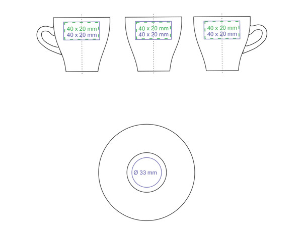 Verona espresso set, keramika, premer 62 mm