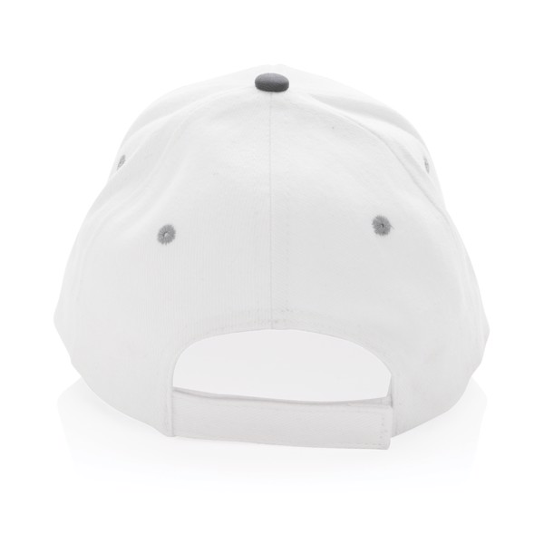 Impact AWARE™ Brushed rcotton 6 panel contrast cap 280gr - White