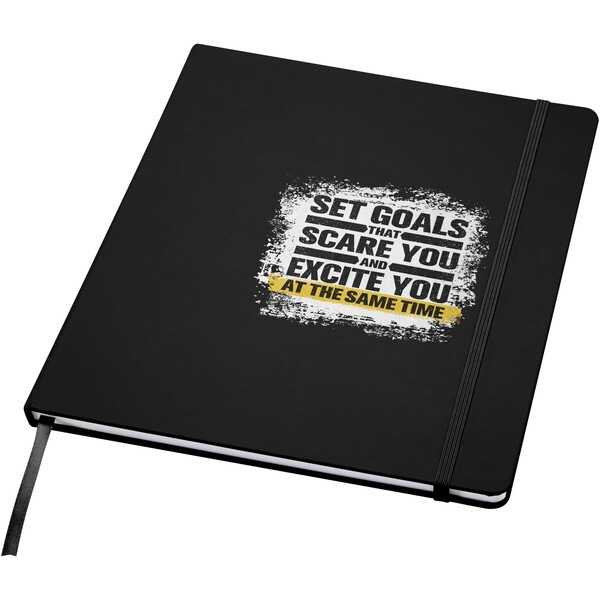 Spectrum A4 hard cover notebook - Black