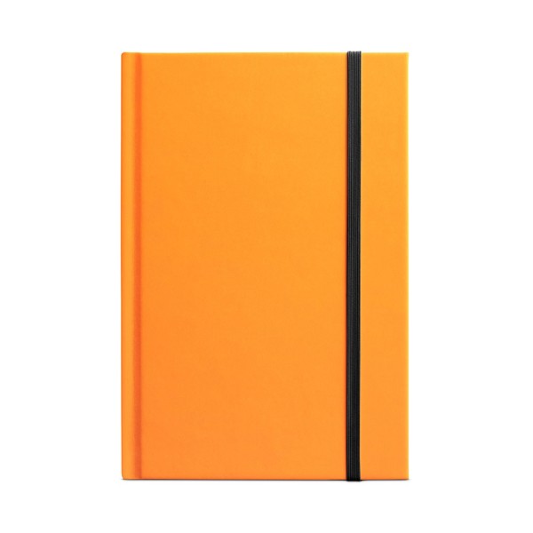 WATTERS. Bloco de notas A5 em PU fluorescente com folhas pautadas - Laranja
