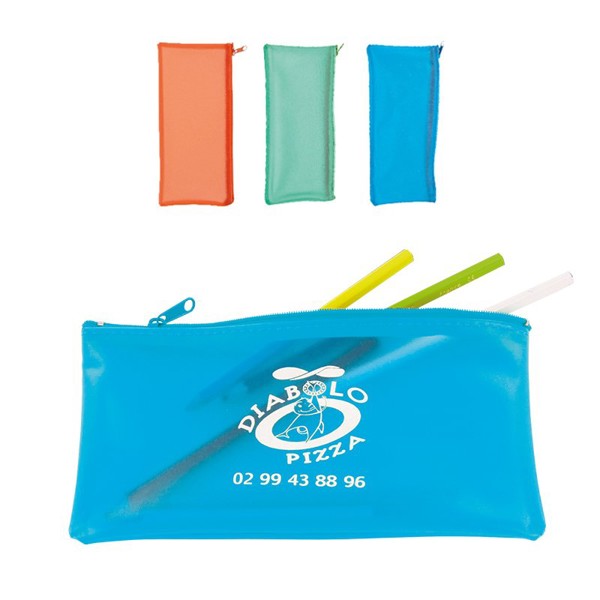 TROUSSE EN PVC TRANSLUCIDE - Orange