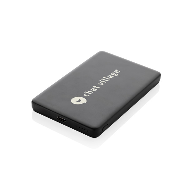 Magnetická powerbanka Orion 5000mAh 5W z RCS hliníku - Černá