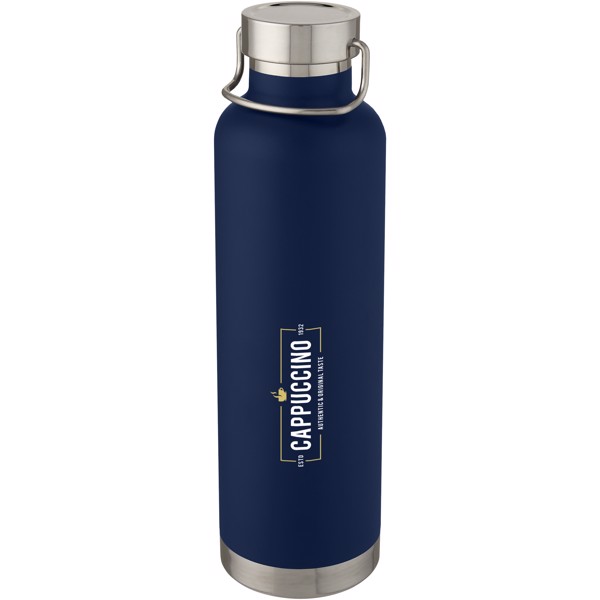Bouteille de sport Thor de 1 L avec isolation par le vide et couche de cuivre - Bleu foncé