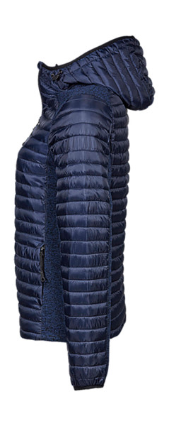 Ladies Hooded Outdoor Crossover Jacket - Space Grey / Grey Melange / 3XL